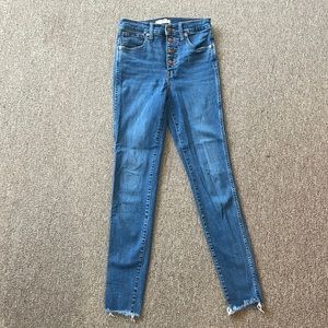 MADEWELL JEANS 10” HIGH RISE SKINNY SIZE 26 T